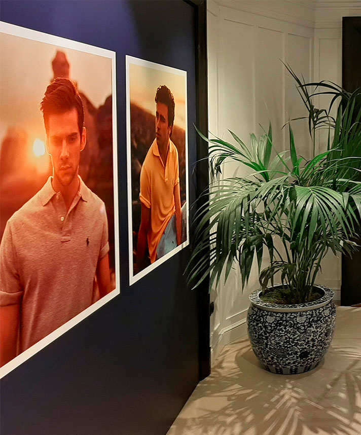 Impresión digital de gráficas en gran formato para la decoracion interior del showroom en Madrid de Ralph Lauren