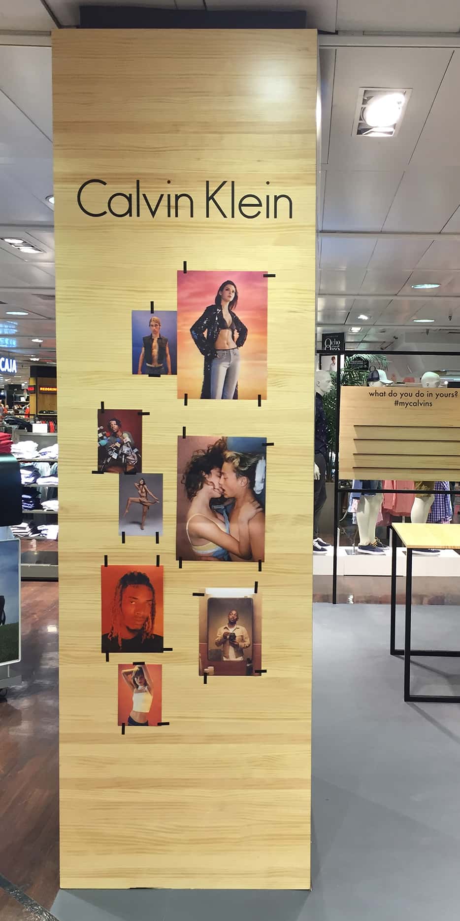 Producción de impresión gráfica para el pop-up de Calvin Klein