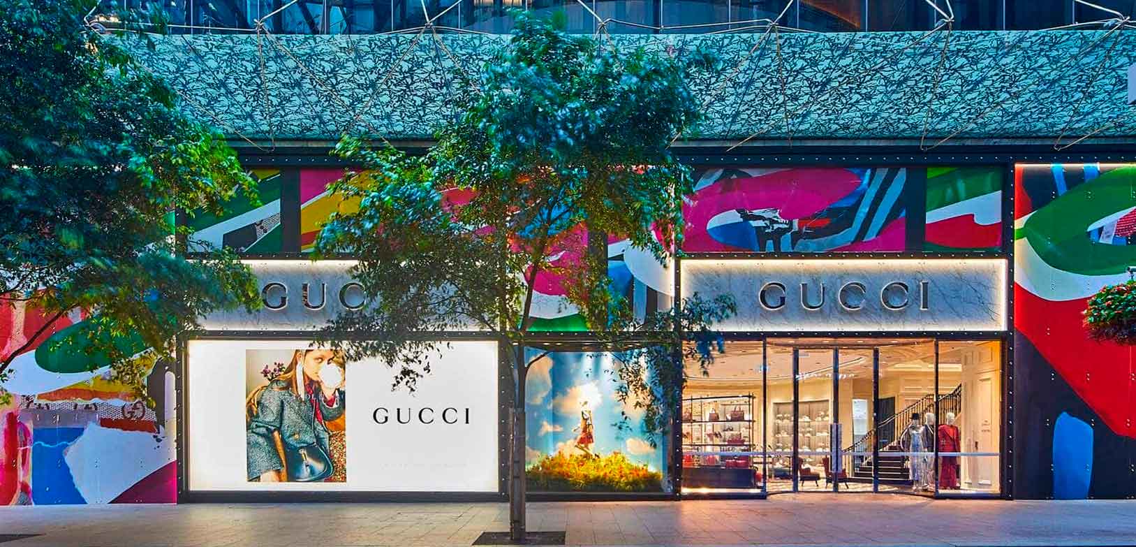 Fachada exterior de una tienda Gucci en Sídney