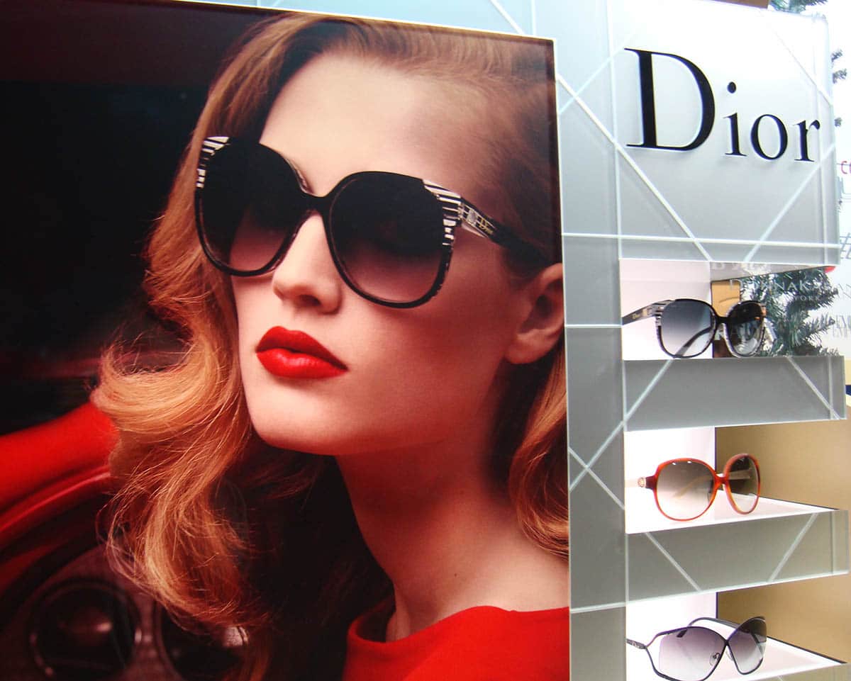 Impresión UV para escaparates de Dior