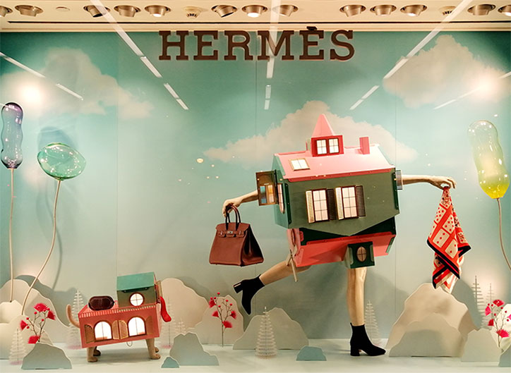 Escaparate impactante para Hermès