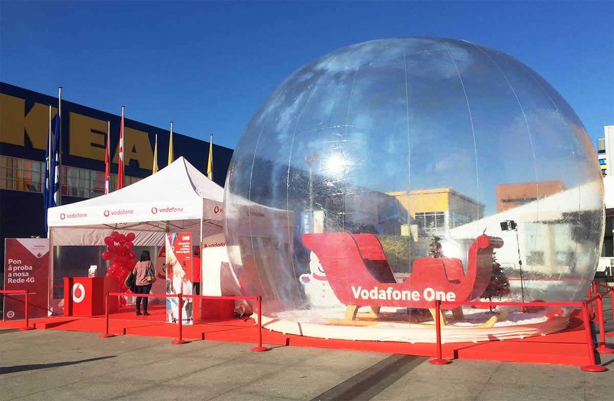 Decoración para un evento empresarial de Vodafone