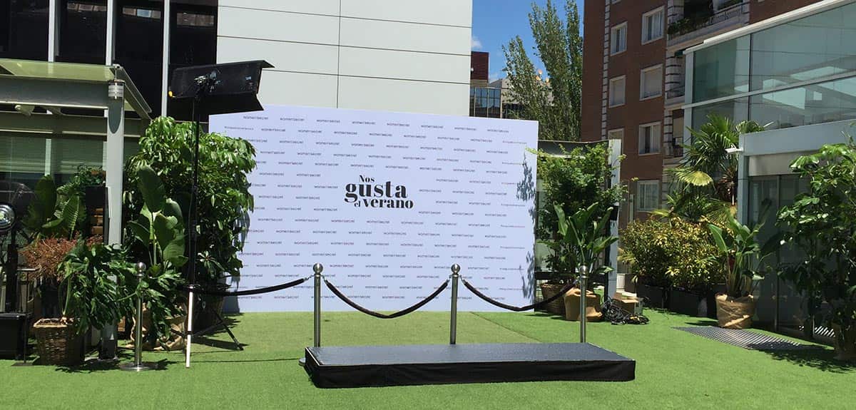 Photocall decorativo para un evento de Women Secret