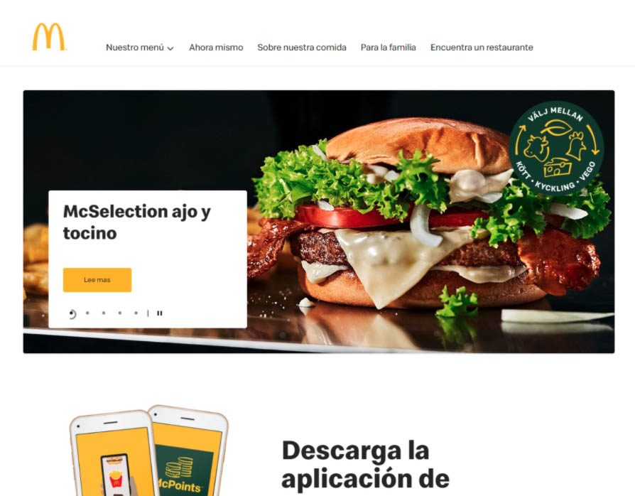 Web de Macdonal en Suecia