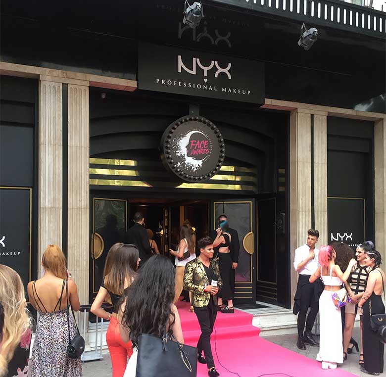 NYX Professional Makeup evento Face Awards Madrid.