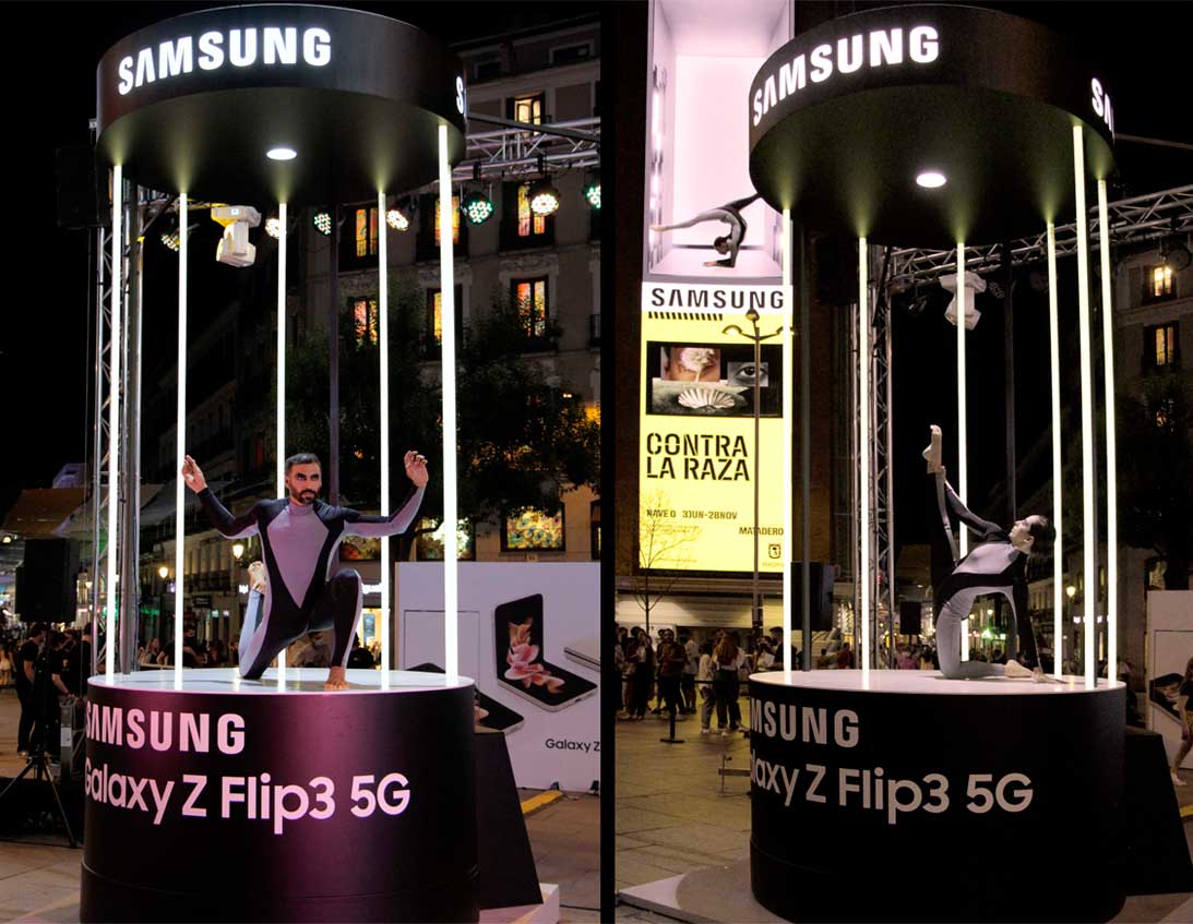 Evento de Samsung en la plaza Callao de Madrid