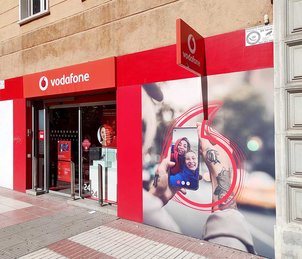 Producción de decoración para Vodafone