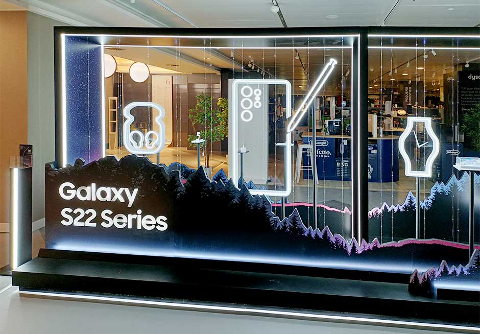 Escaparate para el proyecto Samsung Galaxy s22
