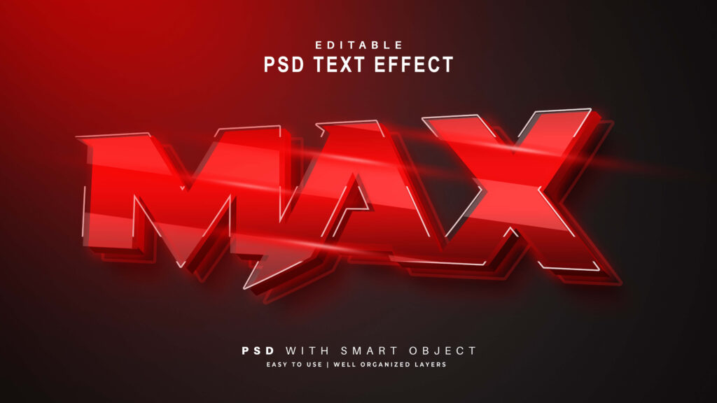 Diseño de logotipo en volumen red max