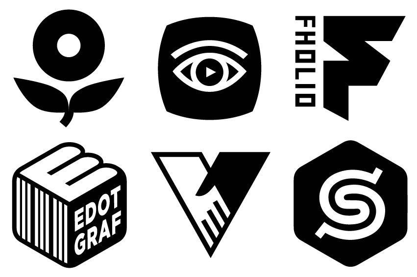 Ejemplos de logotipos en blanco y negro