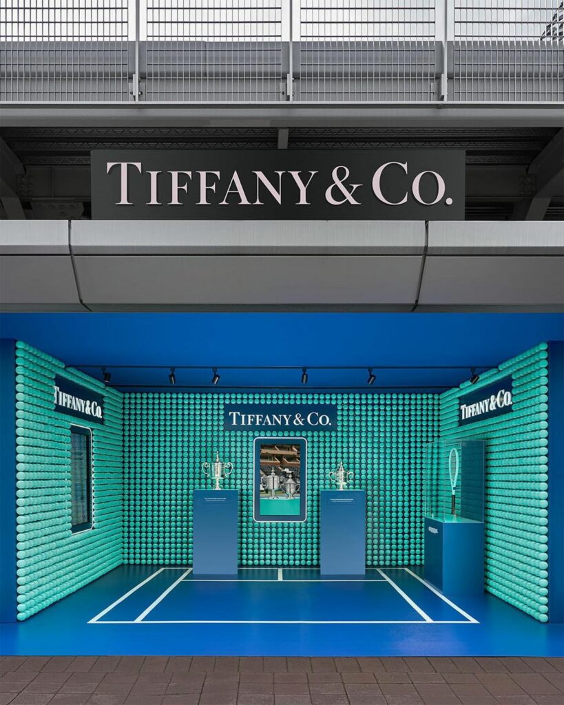 Pop up de Tiffany&Co en el US Open Tenis. Ubicada en South Plaza, New York.