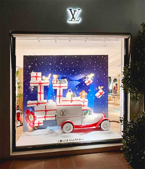 Louis Vuitton escaparates Navidad Puerto Banus