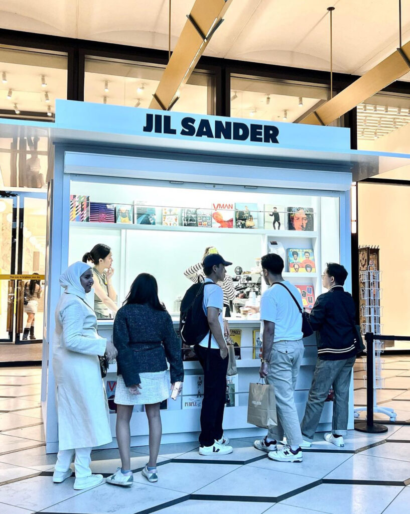 Pop up, quiosco de Jil Sander.