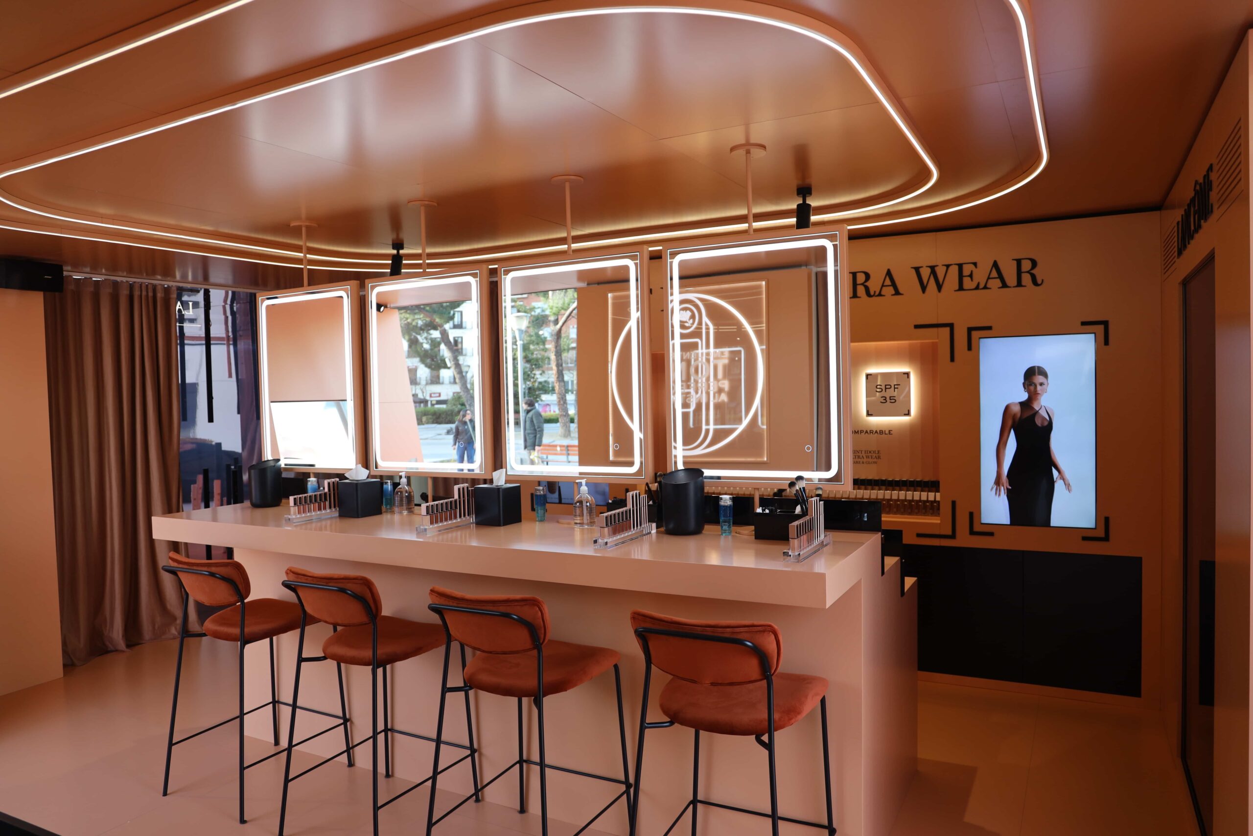 Espacio maquillaje Lancôme, experiencia inmersiva
