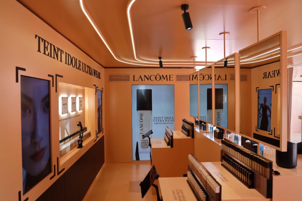 Espacio maquillaje Lancôme, experiencia inmersiva