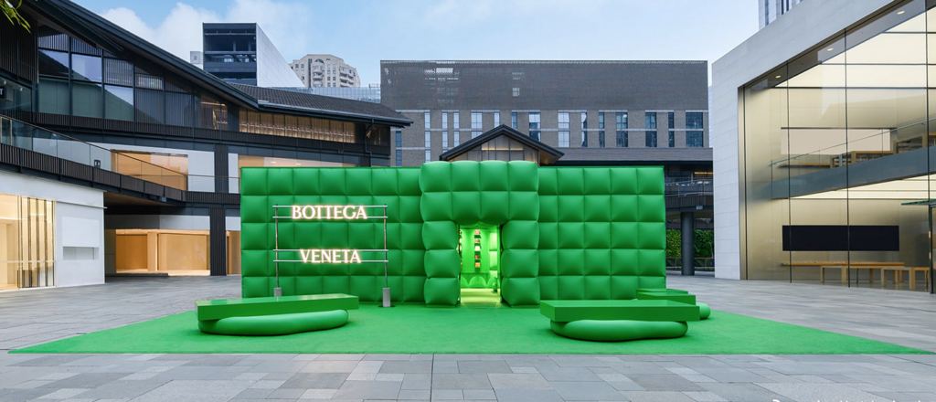 Pop up de Bottega Veneta, ubicada en China.