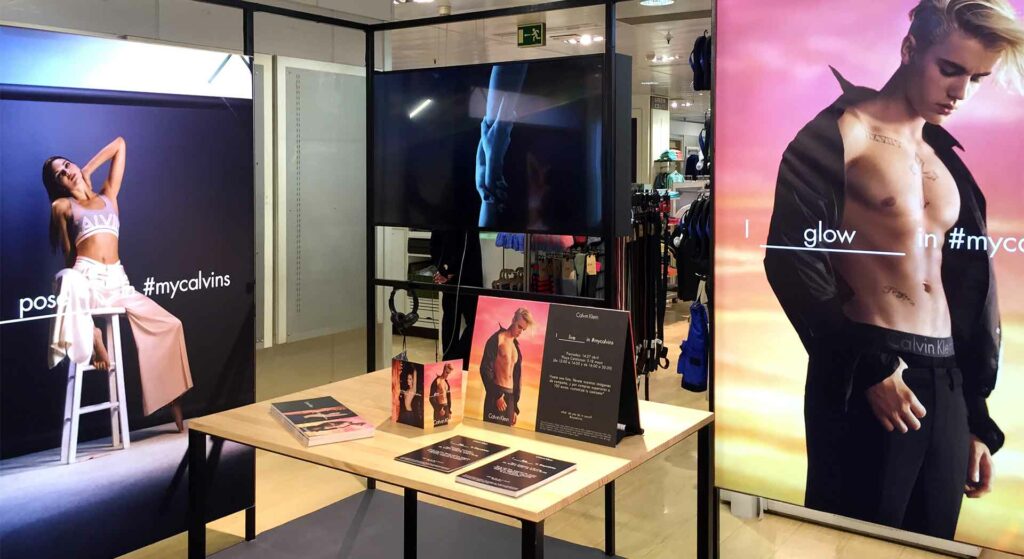 Digitalización de punto de venta. Córner Calvin Klein.