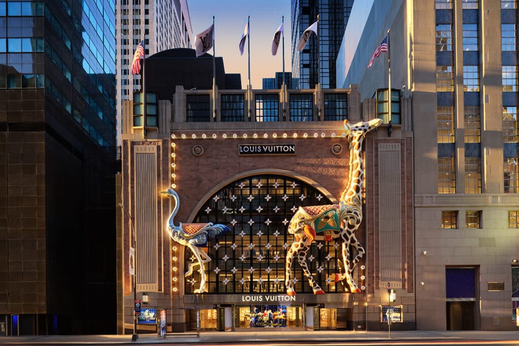 Retail, cultura y gastronomía en la nueva tienda de Louis Vuitton en Nueva York. Retail de lujo.