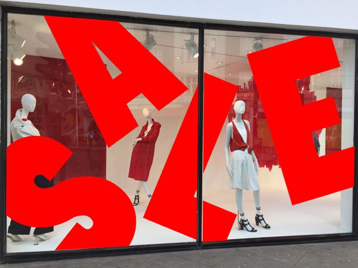 Vinilación de escaparates de rebajas